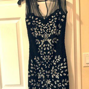 Romeo & Juliet Couture Beaded Mini Dress